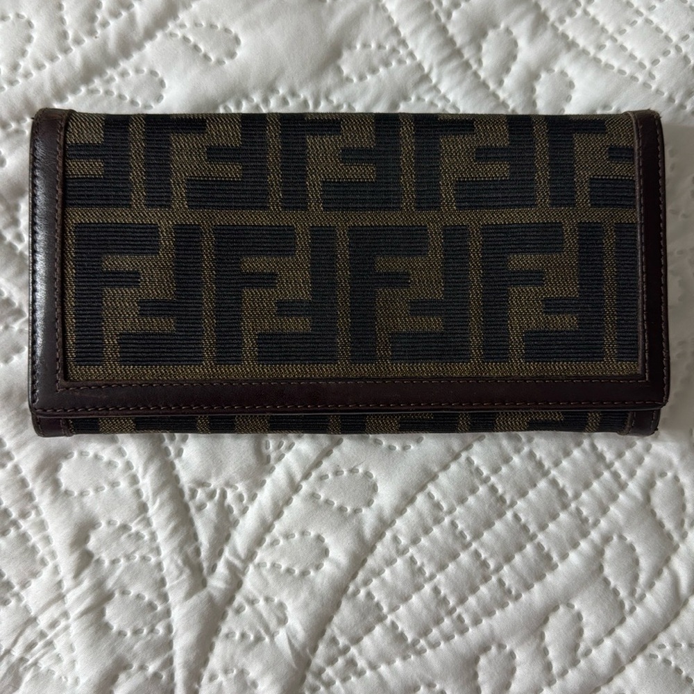 Authentic Fendi Brown and Black Wallet